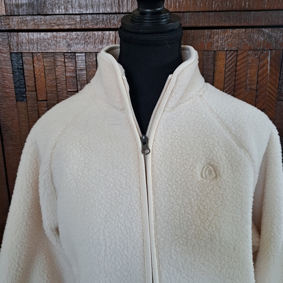 Sierra Designs Full Zip Fleece Women's Small Shepra Zip Jacket Cream NWT Neutral - Picture 13 of 14